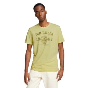 Tom Tailor 18283 Elfin Yellow Logo Baskılı Erkek T-shirt