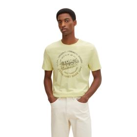 Tom Tailor 18283 Elfin Yellow Logo Baskılı Erkek T-shirt