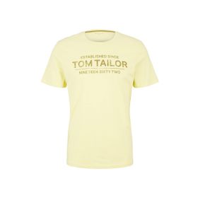 Tom Tailor 18283 Elfin Yellow Logo Baskılı Erkek T-shirt