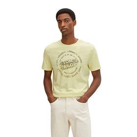 Tom Tailor 18283 Elfin Yellow Logo Baskılı Erkek T-shirt