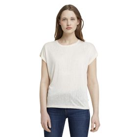 Tom Tailor 22515 Yumuşak Krem Bej Kadın Basic T-shirt