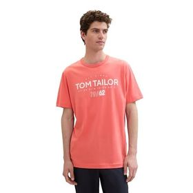 Tom Tailor 26202 Basic Logo Baskılı Flamingo Çiçeği Erkek T-shirt