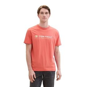 Tom Tailor 26202 Basic Logo Baskılı Flamingo Çiçeği Erkek T-shirt