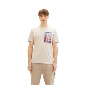 Tom Tailor 27609 Denim Soğuk Bej Erkek T-shirt