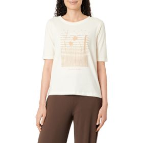 Tom Tailor 28130 Yumuşak Tereyağı Kremi Baskılı Kadın T-Shirt