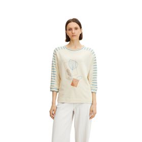 Tom Tailor 28130 Yumuşak Tereyağı Kremi Baskılı Kadın T-Shirt