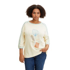 Tom Tailor 28130 Yumuşak Tereyağı Kremi Baskılı Kadın T-Shirt