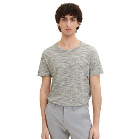 Tom Tailor 28627 Krem Black Space Dye Denim Erkek T-shirt