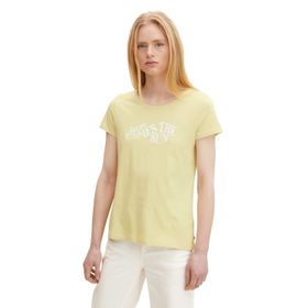 Tom Tailor 29567 Yumuşak Misket Limonu Denim Baskılı Kadın T-shirt