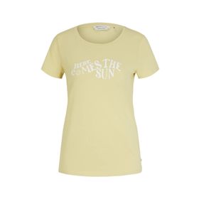 Tom Tailor 29567 Yumuşak Misket Limonu Denim Baskılı Kadın T-shirt
