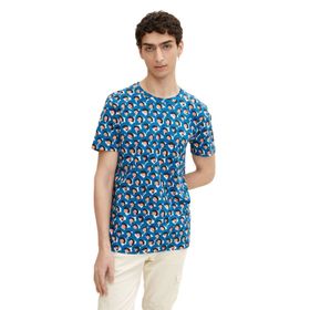 Tom Tailor 29713 Blue Arty Half Circle Print Erkek T-shirt