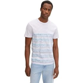 Tom Tailor 29810 Navy Aop Stripe Çizgili Erkek T-shirt