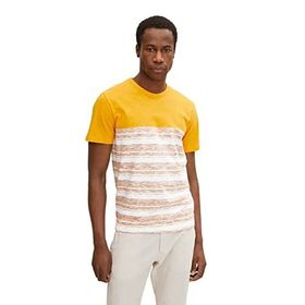 Tom Tailor 29811 Turuncu Aop Stripe Çizgili Erkek T-shirt