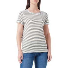 Tom Tailor 29868 Offwhite Yeşil Çizgili Baskılı Kadın T-shirt