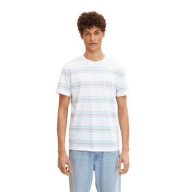Tom Tailor 29884 Mint Haze Coral Stripe Erkek T-shirt