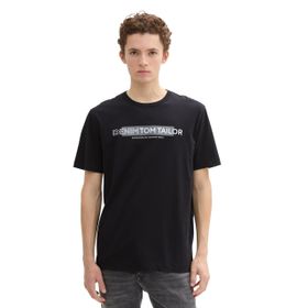 Tom Tailor 29999 Denim Siyah Logo Baskılı Erkek Basic T-shirt