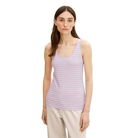 Tom Tailor 30070 Leylak Çizgili Kadın Basic Top T-shirt