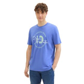 Tom Tailor 30104 Denim Yaban Mersini Mavisi Erkek Basic Bisiklet Yaka T-shirt