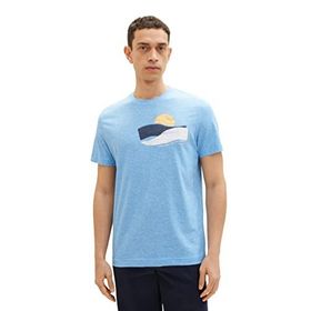 Tom Tailor 32059 Mavi İnce Çizgili Erkek T-shirt