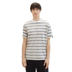 Tom Tailor 34982 Denim Siyah Multi Stripe Erkek T-shirt
