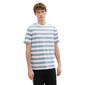 Tom Tailor 35019 Gri Nane Kalın Çizgili Erkek T-shirt
