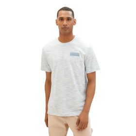 Tom Tailor 35113 Beyaz Gri Nane Enjeksiyonlu Erkek T-shirt