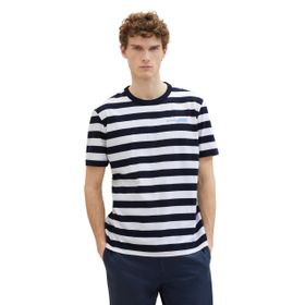 Tom Tailor 35178 Lacivert Kalın Çizgili Erkek T-shirt