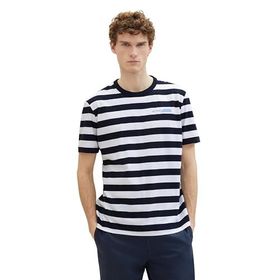 Tom Tailor 35178 Lacivert Kalın Çizgili Erkek T-shirt
