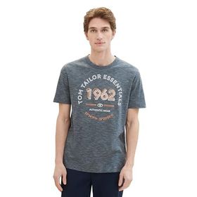 Tom Tailor 35181 Lacivert Gri Mint İnce Şerit Erkek T-shirt