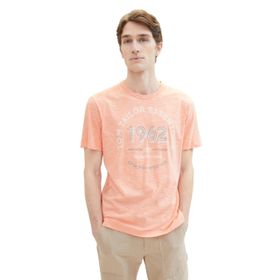 Tom Tailor 35205 Kavun Turuncu İnce Şerit Erkek T-shirt