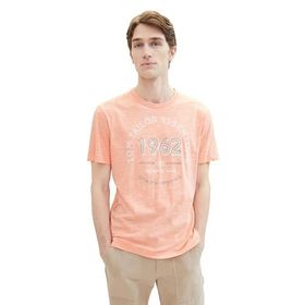 Tom Tailor 35205 Kavun Turuncu İnce Şerit Erkek T-shirt