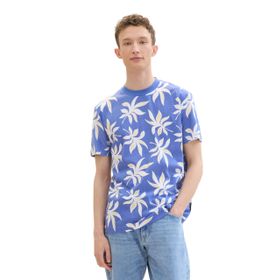 Tom Tailor 35493 Denim Mavi Yaz Yaprağı Baskı Erkek T-shirt