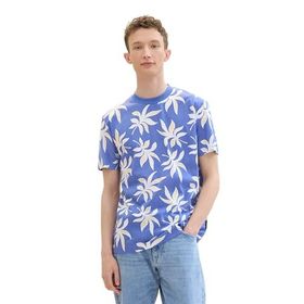 Tom Tailor 35493 Denim Mavi Yaz Yaprağı Baskı Erkek T-shirt