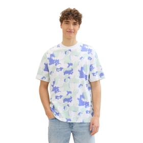 Tom Tailor 35497 Denim Beyaz Çok Şekilli Baskı Erkek T-shirt
