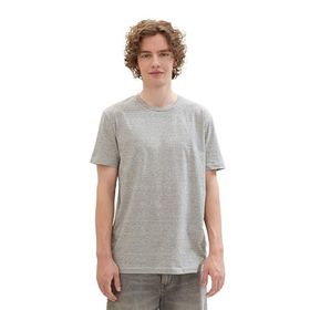 Tom Tailor 35577 Denim Gri Melanj İnce Çizgili Erkek T-shirt