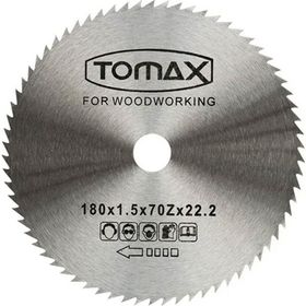 Tomax 180x1.5x22.2x70Z Diş Elmassız Ağaç Daire Testeresi