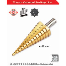 Tomax 4-30 mm Kademeli Matkap Ucu