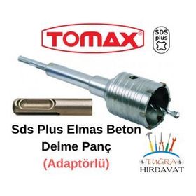 Tomax 55 mm SDS Plus Elmaslı Adaptörlü Beton Delme Panç