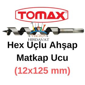 Tomax Hex 12x125 mm Kısa Ağaç Delme Matkap Ucu