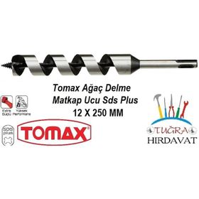 Tomax SDS Plus Ağaç Delme Ahşap Delme Delici 12x250 Matkap Ucu