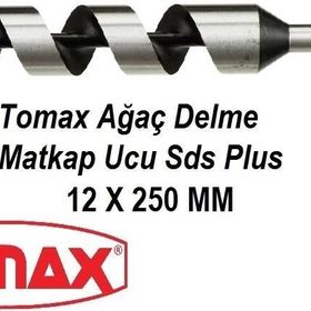 Tomax SDS Plus Ağaç Delme Ahşap Delme Delici 12x250 Matkap Ucu