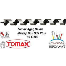 Tomax SDS Plus Ağaç Delme Ahşap Delme Delici 16x500 Matkap Ucu