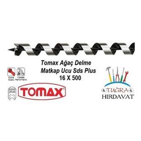 Tomax SDS Plus Ağaç Delme Ahşap Delme Delici 16x500 Matkap Ucu