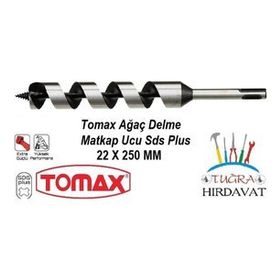 Tomax SDS Plus Ağaç Delme Ahşap Delme Delici 22x250 Matkap Ucu