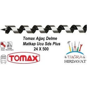 Tomax SDS Plus Ağaç Delme Ahşap Delme Delici 24x500 Matkap Ucu