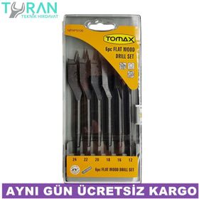 Tomax Yaprak Ahşap 12-24 mm 6 Parçalı Matkap Ucu Takımı