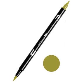 Tombow 076 Dual Brush Hardal Yeşili Grafik Çizim Kalemi