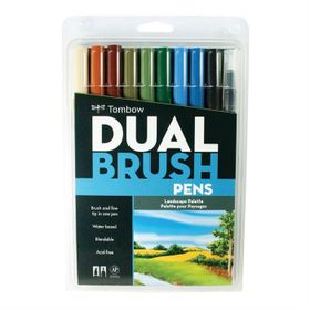 Tombow AB-T Dual Brush Pen Peyzaj Seti 10 Renk Grafik Kalemi