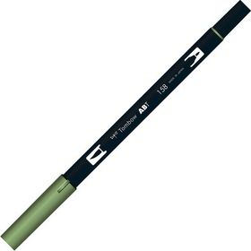 Tombow Dual Brush Pen 158 Dark Olive Grafik Çizim Kalemi