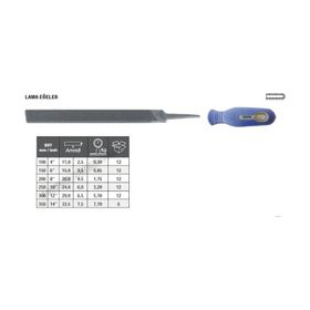 Tome Saplı Orta Diş 150 mm Lama Eğe